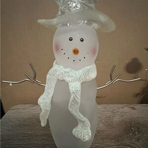 Frosted Snowman Holiday Decor
